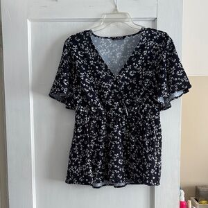 BloomChic Black Floral Blouse